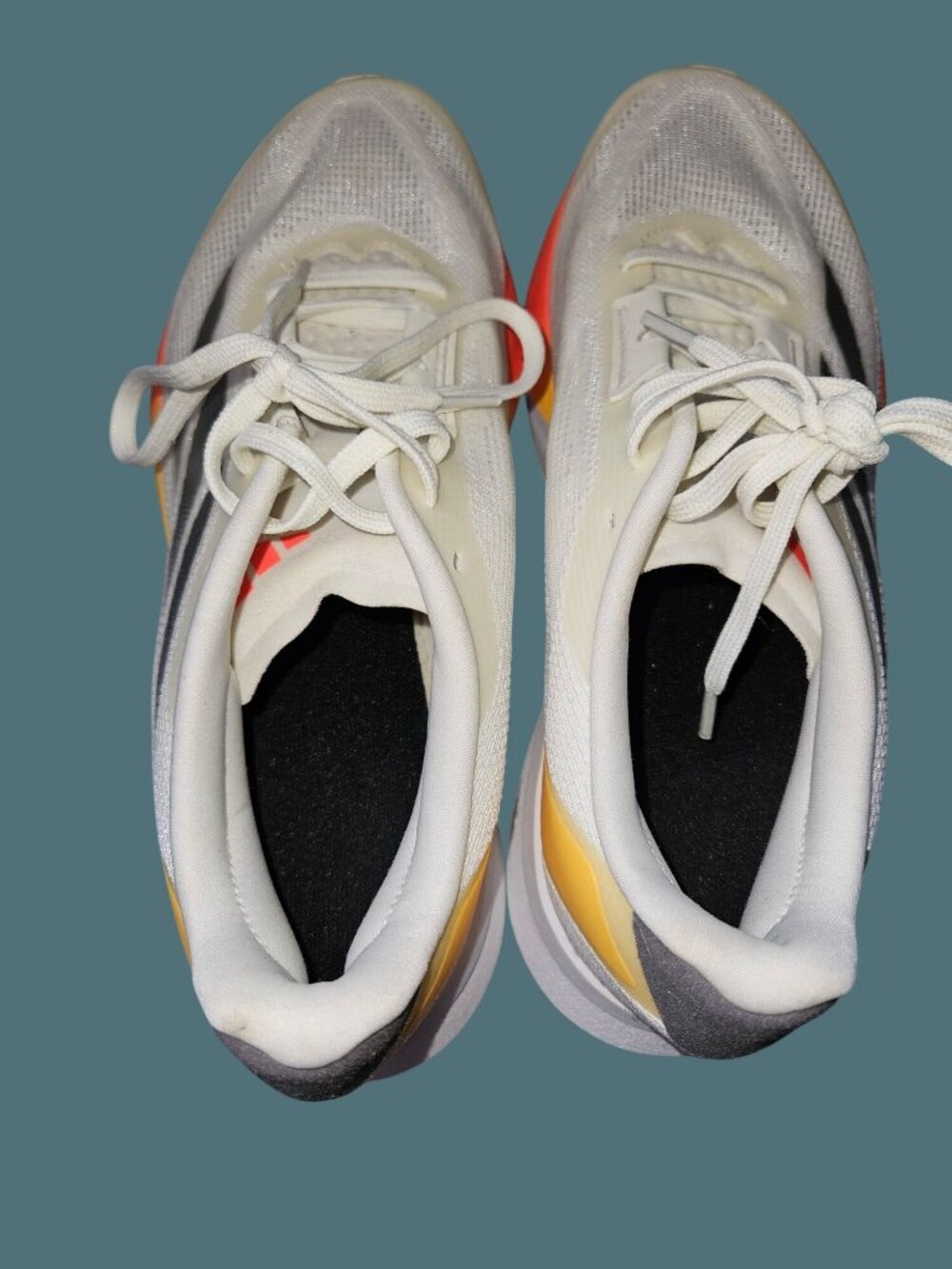 Adidas Duramo Speed Ivory/Iron Metallic/Spark Running Sneakers Women 10.5 - Picture 5 of 10